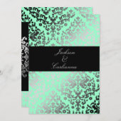Invitation 311 Dazzling Damask Mint (Devant / Derrière)