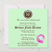 Invitation 311 Diamond Medallion Leopard Brown Mint Green (Dos)