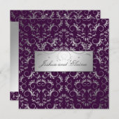 Invitation 311 Divine d'argent| Eggplant (Devant / Derrière)