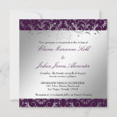 Invitation 311 Divine d'argent| Eggplant (Dos)