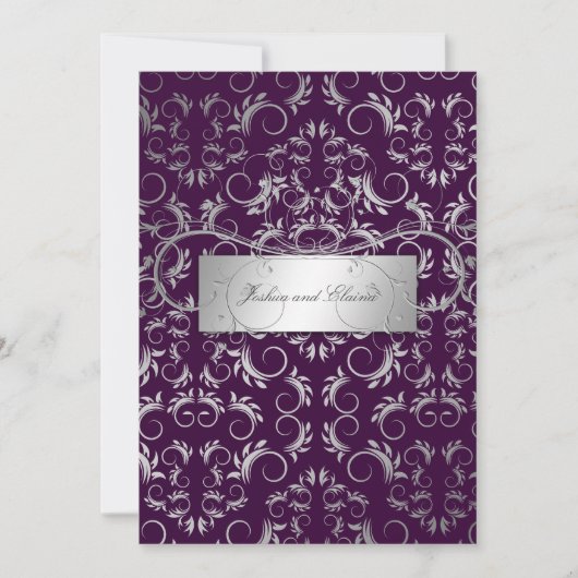Invitation 311-Divine d'argent| Eggplant (Devant)