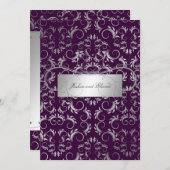 Invitation 311-Divine d'argent| Eggplant (Devant / Derrière)
