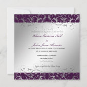 Invitation 311-Divine d'argent| Eggplant (Dos)