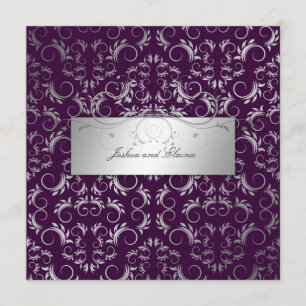 Invitation 311-Divine d'argent  Eggplant