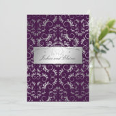 Invitation 311 Divine d'argent {Faux}| Eggplant (Debout devant)