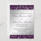 Invitation 311 Divine d'argent {Faux}| Eggplant (Dos)