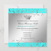 Invitation 311-Divine d'argent| Luscious Turquoise Sweet 16 (Dos)