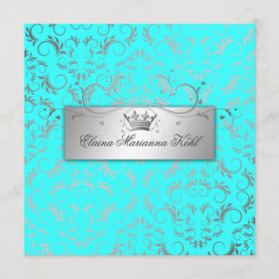 Invitation 311-Divine d'argent  Luscious Turquoise Sweet 16
