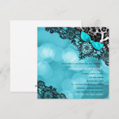 Invitation 311 Dream in Lights Leopard & Lace Aqua (Devant / Derrière)