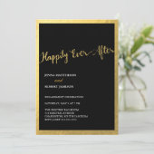 Invitation 311 Faux Gold Foil Heureusement (Debout devant)