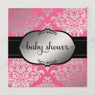 Invitation 311 Faux Silver Lux Damask