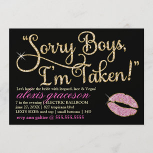 Invitation 311 garçons désolés je suis pris le baiser de