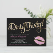 Invitation 311 Glitzy Dirty Trente Anniversaire Fête Sparkle (Debout devant)