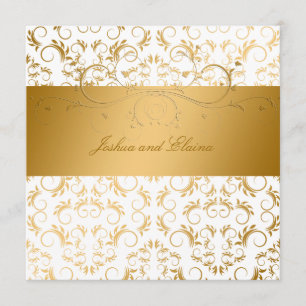 Invitation 311-Golden devinent le plaisir blanc 5,25 x 5,25
