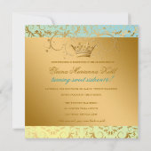 Invitation 311-Golden diVine Blue Yellow Sweet 16 (Dos)