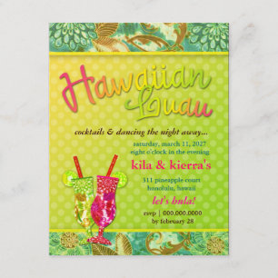 Invitation 311 Hawaïen Luau