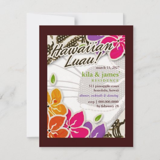Invitation 311 Hawaiian Heaven | Marron (Devant)