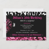 Invitation 311-Invitation Léopard Rose et Dentelle (Dos)