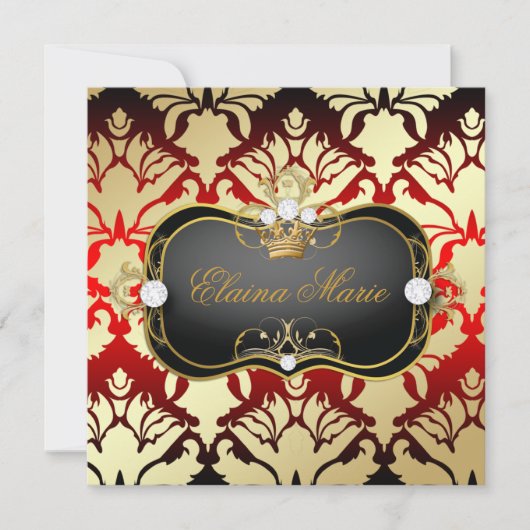 Invitation 311 Jet Black Ciao Bella Cherry Sass Métallic Gold (Devant)