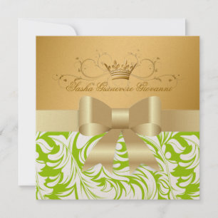 Invitation 311-Lavishly Golden Baby Boy/Girl Show