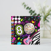 Invitation 311 Le bal Disco Guitare Rose des années 80 (Debout devant)