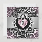 Invitation 311-Leopard-Tique Reine des Coeurs douce 16 (Devant)