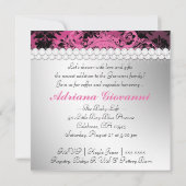 Invitation 311 Luxe Lion Heraldry Pink Cupcake Baby shower (Dos)