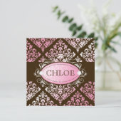 Invitation 311-Luxueusement rose Damas Brown 50 et fabuleux (Debout devant)
