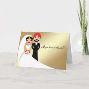 Invitation 311 Maries et groom Indian à White Gown