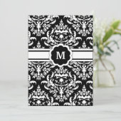 Invitation 311-Marissa Monogramme Damask Black (Debout devant)