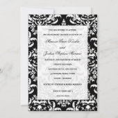 Invitation 311-Marissa Monogramme Damask Black (Dos)