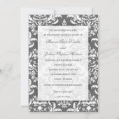 Invitation 311-Marissa Monogramme Damask Charbon (Dos)