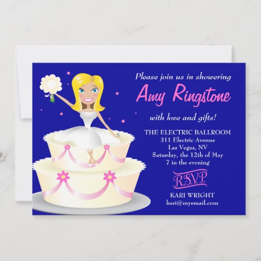 Invitation 311 Miss Wright 2 Blonde Cobalt Blue (Devant)