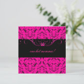 Invitation 311-Night devinent le baby shower rose de passion (Debout devant)