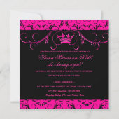 Invitation 311-Night devinent le baby shower rose de passion (Dos)