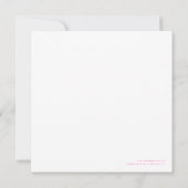 Invitation 311 Papillon rose lustré (Dos)