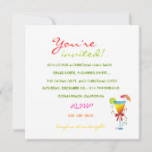 Invitation 311-Paradis Tropical Lime de Noël Green Luau (Dos)