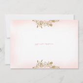 Invitation 311 Peach Elle Feuille Une Florale Un Peu Éclatée (Dos)