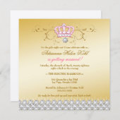 Invitation 311-Reine pour une journée| Or (Devant / Derrière)