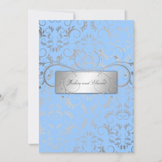 Invitation 311-Silver devinent | bleu-clair (Devant)