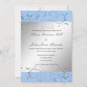 Invitation 311-Silver devinent | bleu-clair (Dos)