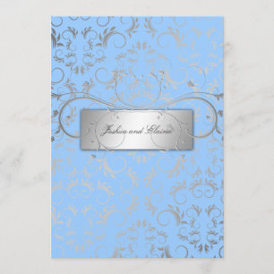Invitation 311-Silver devinent bleu-clair