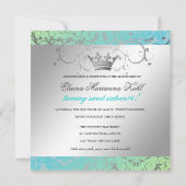 Invitation 311-Silver Divine Turquoise Lime Sweet 16 (Dos)