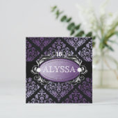 Invitation 311 Sucré de Damas violet luxueux 16 (Debout devant)