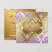 Invitation 311 Surprise glamour Lilac Damask (Devant / Derrière)