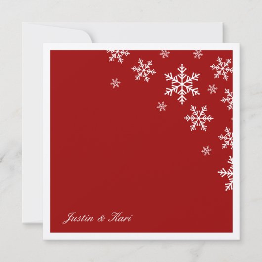Invitation 311-Sweet Snowflake Rouge Metallic (Devant)