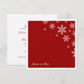 Invitation 311-Sweet Snowflake Rouge Metallic (Devant / Derrière)