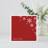 Invitation 311-Sweet Snowflake Rouge Metallic (Debout devant)