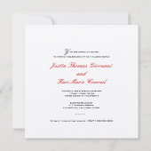 Invitation 311-Sweet Snowflake Rouge Metallic (Dos)