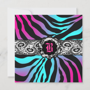 Invitation 311 Zees Safari Electric Blue Stripes